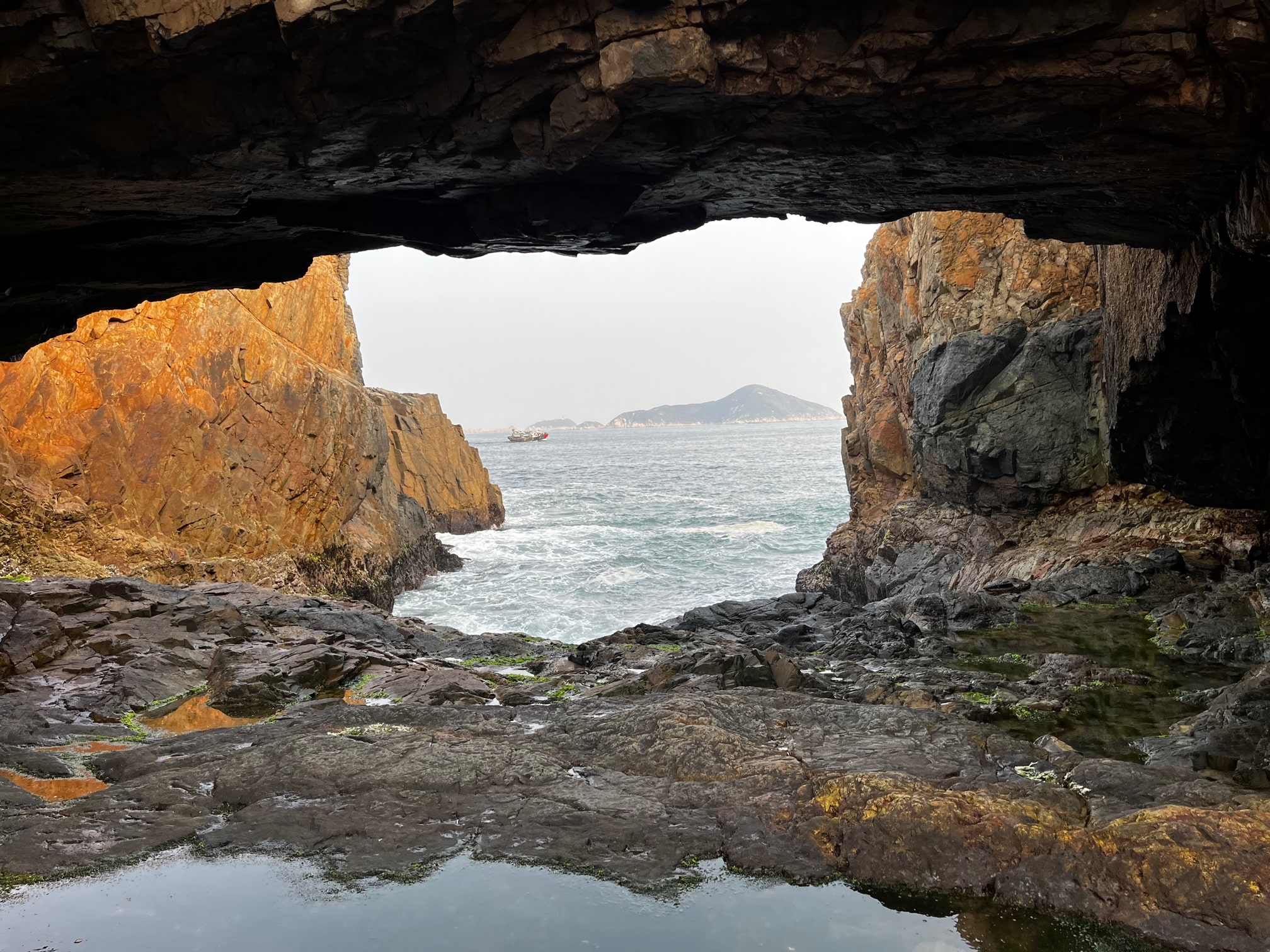 Crab Cave, a name given by the arch-shaped appearance which resembles a crab.